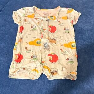 Magnetic Me Romper, Apple & Pear Bug Print, 6-9 mo
